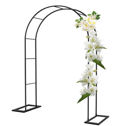 Metal Garden Arch Pergola for Climbing Plants and Wedding Events 11.5ft Tall Rose Arbor and Bridal Backdrop Stand