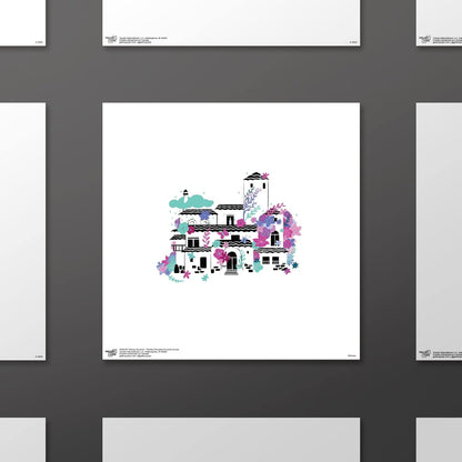 Trends International Gallery Pops Disney Encanto - Painted Paradise House Wall Art Poster, 12" x 12"