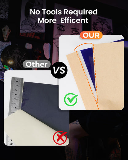 Phomemo Premium Tattoo Transfer Paper - 100 Sheets of Professional Stencil Paper for Tattooing, A4 Size Tattoo Thermal Transfer Paper for DIY Designs - Tattoo Kit for Tattoo Artist (100PCS)