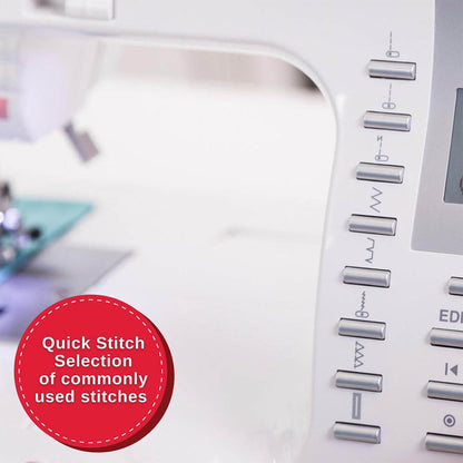 SINGER Quantum Stylist 9960 Computerized Sewing & Quilting Machine – Metal, Plastic, with Extension Table, Hard Case & Accessories, 600 Stitches, Lettering, LED Light, 1-Step Buttonhole
