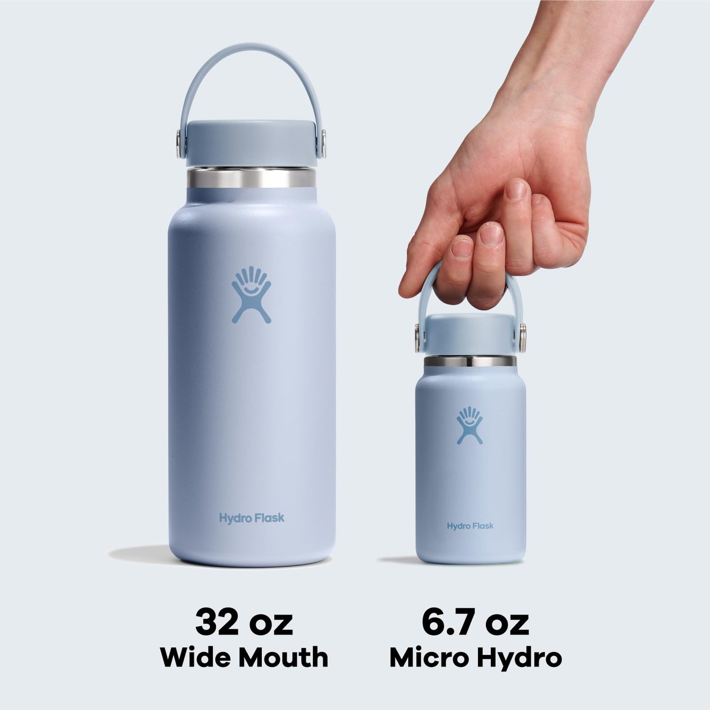 Hydro Flask Micro Bottle - Insulated Mini Leak Proof Flask for Purse or Pocket in 6.7 Oz Agave Green