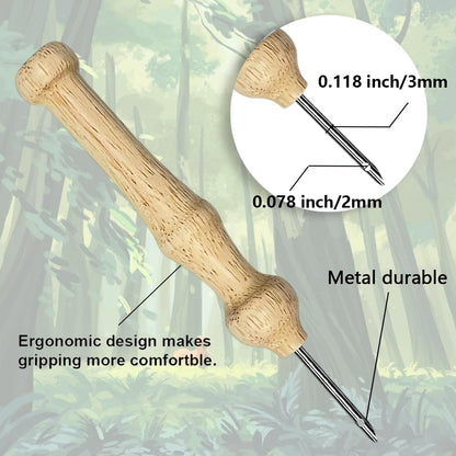 BEUNITONE 3PCS Landscape Punch Needle Kit for Adults Beginners, Complete Craft Kit Needlepoint Kits for Adults with Hoop, Punch Needle Starter Craft Set for Cloth Festival Gift and Home Decor 20X20CM