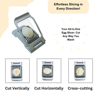 Annie & Mia Design Egg Slicer, Stainless Steel Wires Dishwasher Safe Aluminum Alloy Heavy Duty Multipurpose Cutter For Hard Boiled Eggs or Strawberry, Butter, Kiwi