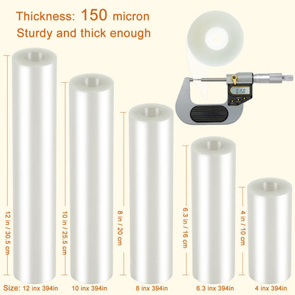 Cake Collars 12 x 39.4 Inch, Transparent Acetate Sheet for Chocolate Mousse Cake Decorating