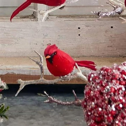 RAZ Imports - 4 Inch Red Cardinal Clip on Bird