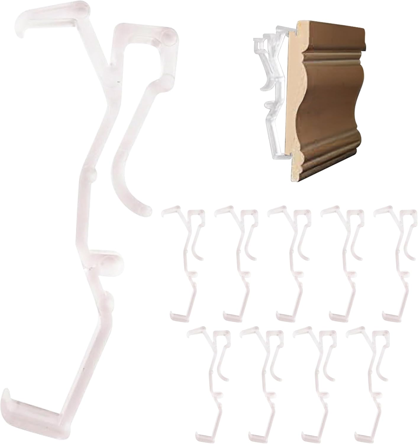 Amazing Drapery Hardware 2.5 Inch Clear Valance Clips for Blinds & Window Shades, 10-Pack