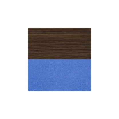 Regency Kobe 72 x 30 in. T-Base Training Seminar Table- Neo Walnut, 2 M Stack Chairs- Blue