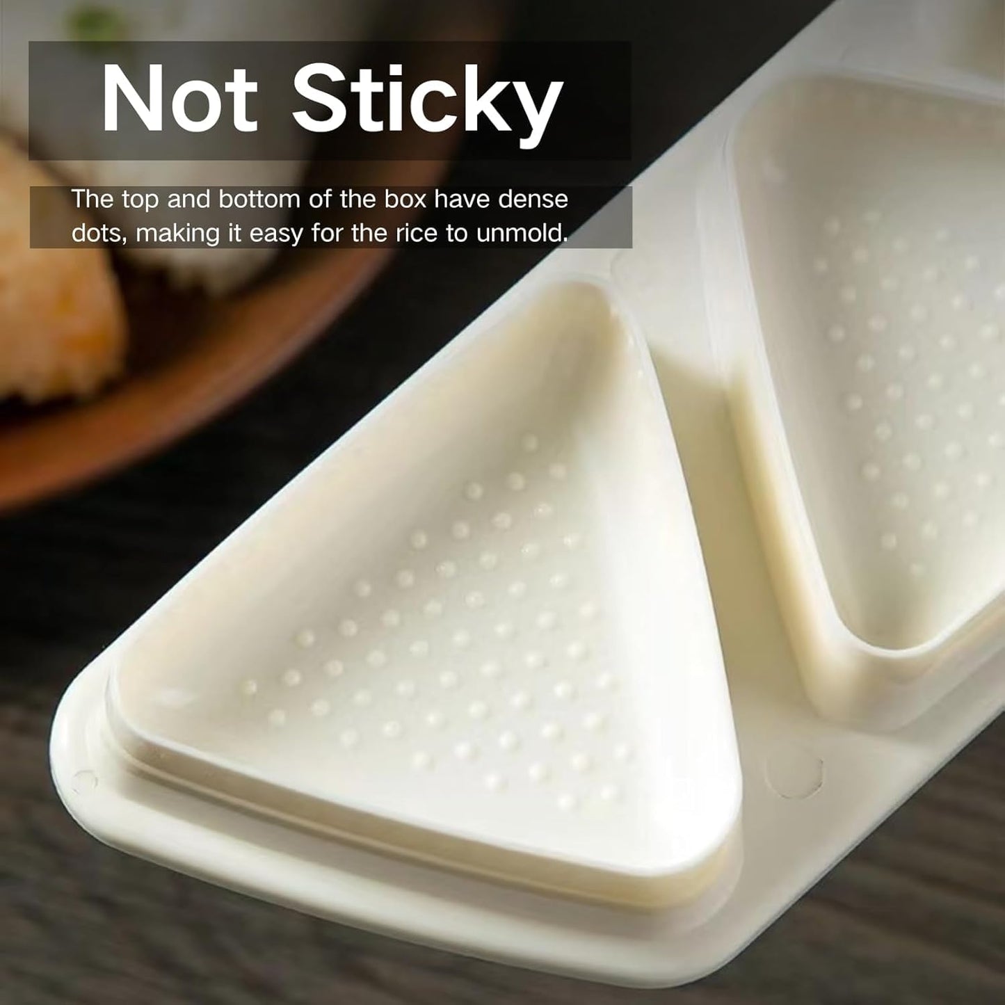 DumFurc 6 in 1 Onigiri Mold Triangle Rice Ball Mold Musubi Press Onigiri Maker Sushi Making Kit Once Quickly Make 6pcs Rice Balls for Lunch and Home DIY (Blue)