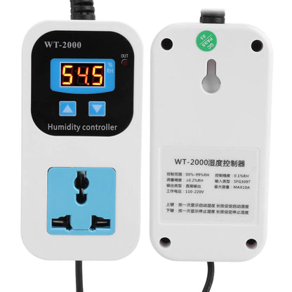 Digital Humidistat, 099% RH Humidity Switch Socket, High Accuracy for Home or Storage Warehouse
