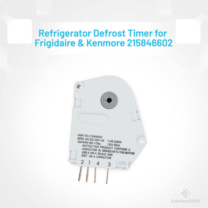 Refrigerator Defrost Timer Replacement for 215846602 5304457327 5300628518 00624728 00626234