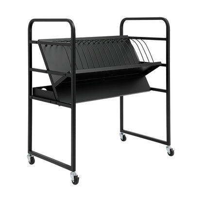 Bulelula 16-Bay Laptop and Tablet Open Charging Station, Tablet Mobile Charging Cart Storage Cart Up to 14in Screen Size for Office Classroom