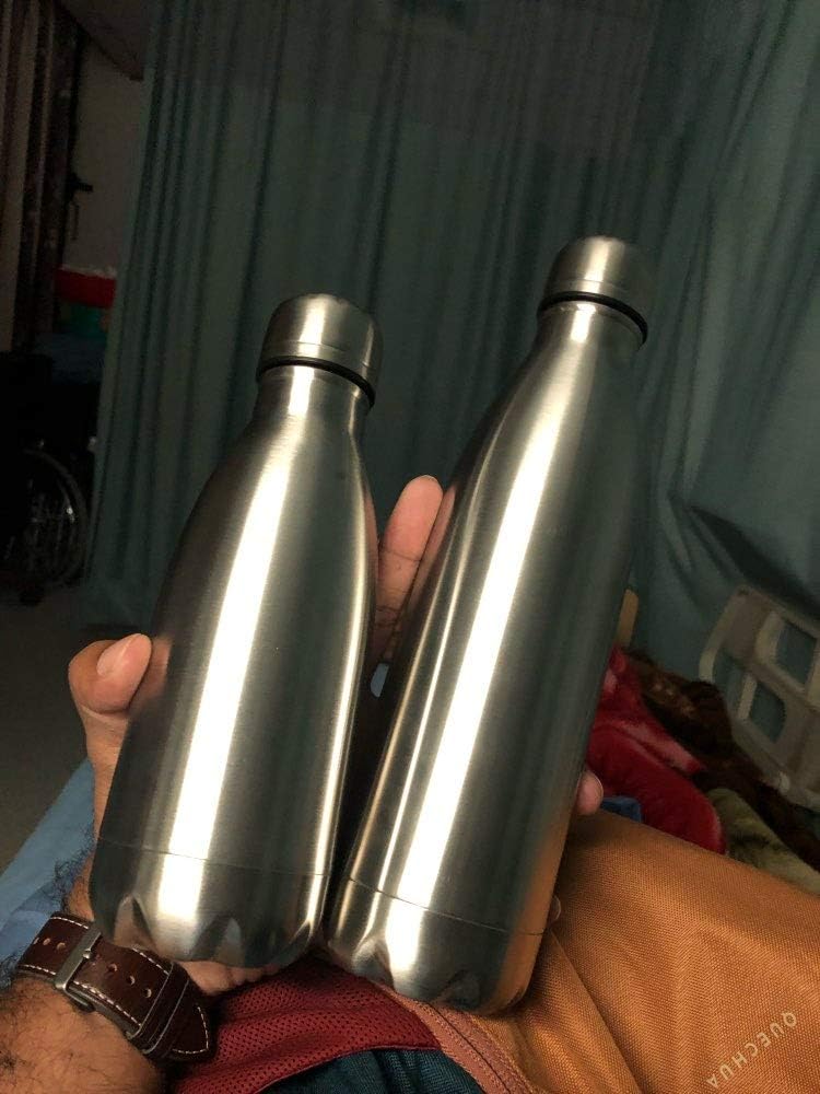 18/8 350ml 500ml 750ml 1000ml (350ml) Double Wall Stainless Steel Vacuum Cola Shape Bottle, Narrow Mouth Thermo Flask