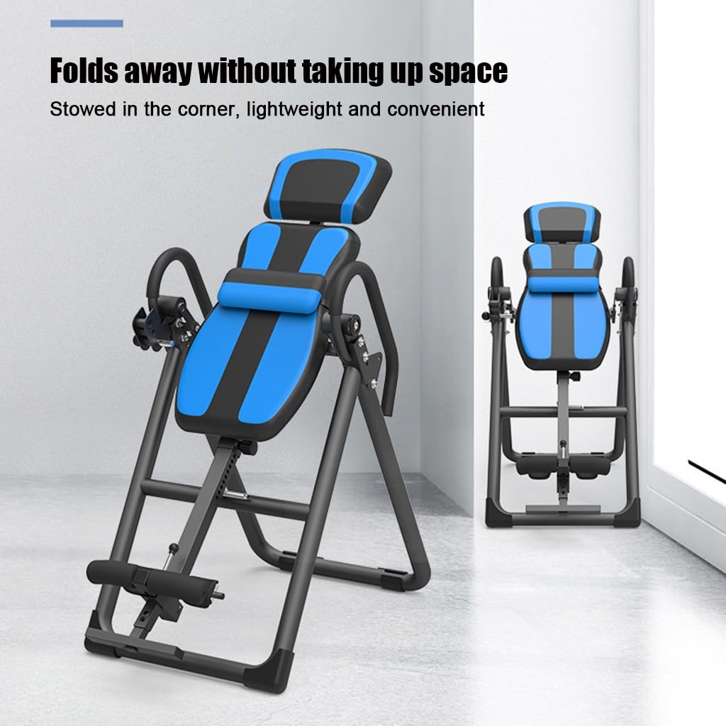 RIEJIN Premium Inversion Table with Removable Head Pillow & Lumbar Support Pad, Heavy Duty - up to 330 lbs