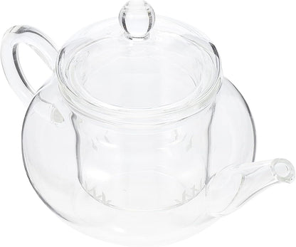 DOITOOL Glass Teapot with Infuser - Clear Tea Kettle for Stove Top, 250ML/8.5oz, Loose Tea Infuser for Home Office