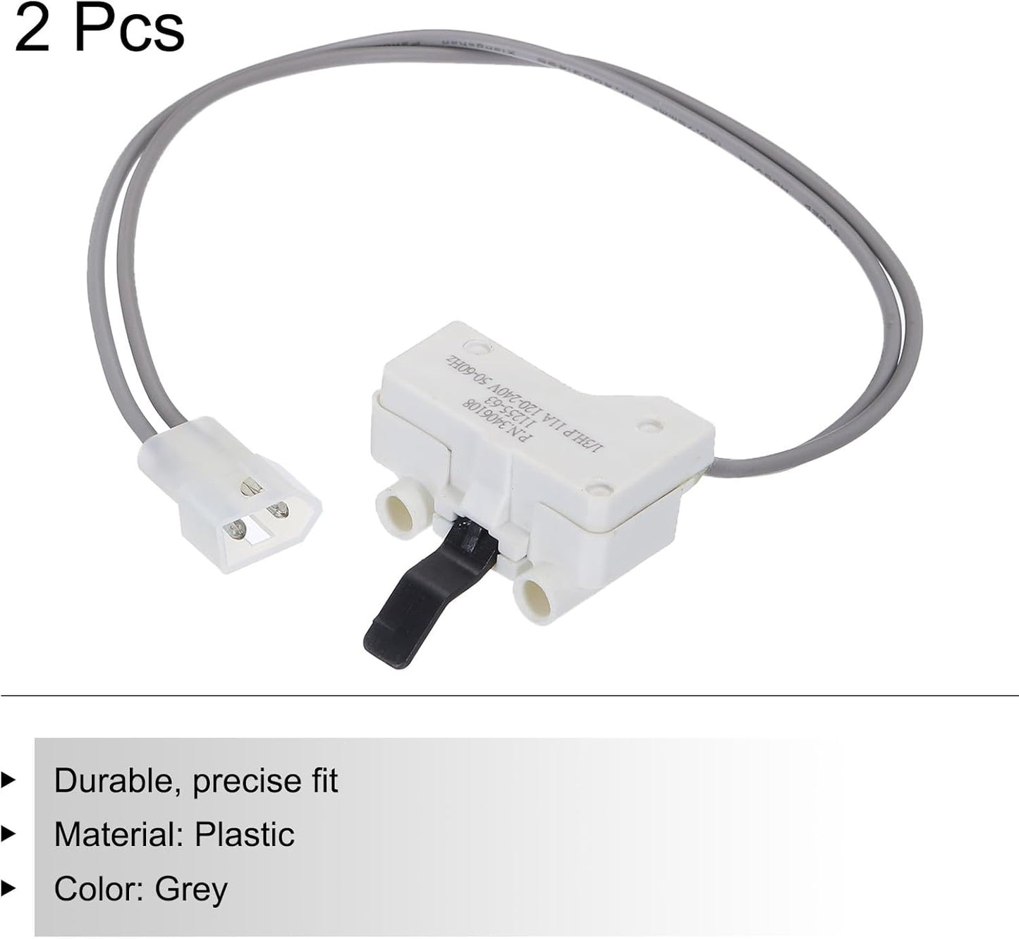 MECCANIXITY 3406108 Dryer Door Switch Replacement - Part AP6008562, PS346705, Pack of 2