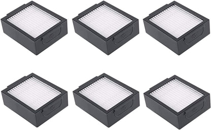 Fuyoda 6 Pack Upright Filters Replacement Compatible with iRobot Roomba E&I Series E5(5150) E6(6198) i3(3150) i4(4150)