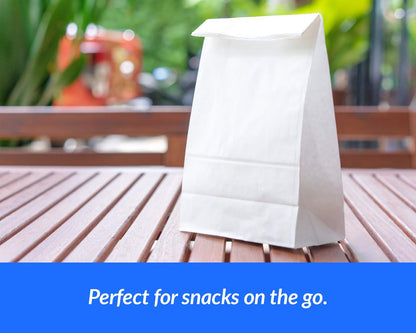 Reli. White Paper Bags | 500 Count | Paper Lunch Bags Ideal for Small Lunches and Crafts | Perfect for Sandwiches and Snacks