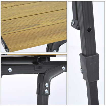 OPPWONG Portable Aluminum Alloy Folding Table Camping Picnic Desk with Easy Assembly No Tools Needed for Outdoor BBQ Dining