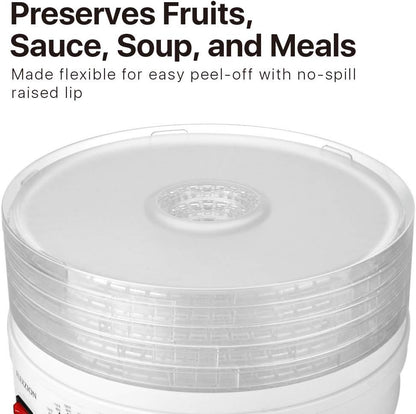 Flexzion Dehydrator Fruit Roll Trays, Round Nonstick Sheets (11 7/8 Inch), 2 Pack