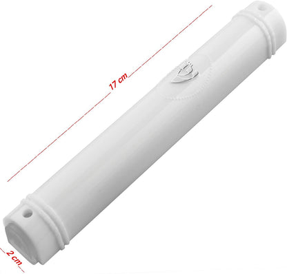 MEZUZAH CASE Holder (shidell) Plastic Semiround Silver Shin Waterproof Rubber Cork, Lot of 5 (White, 15)