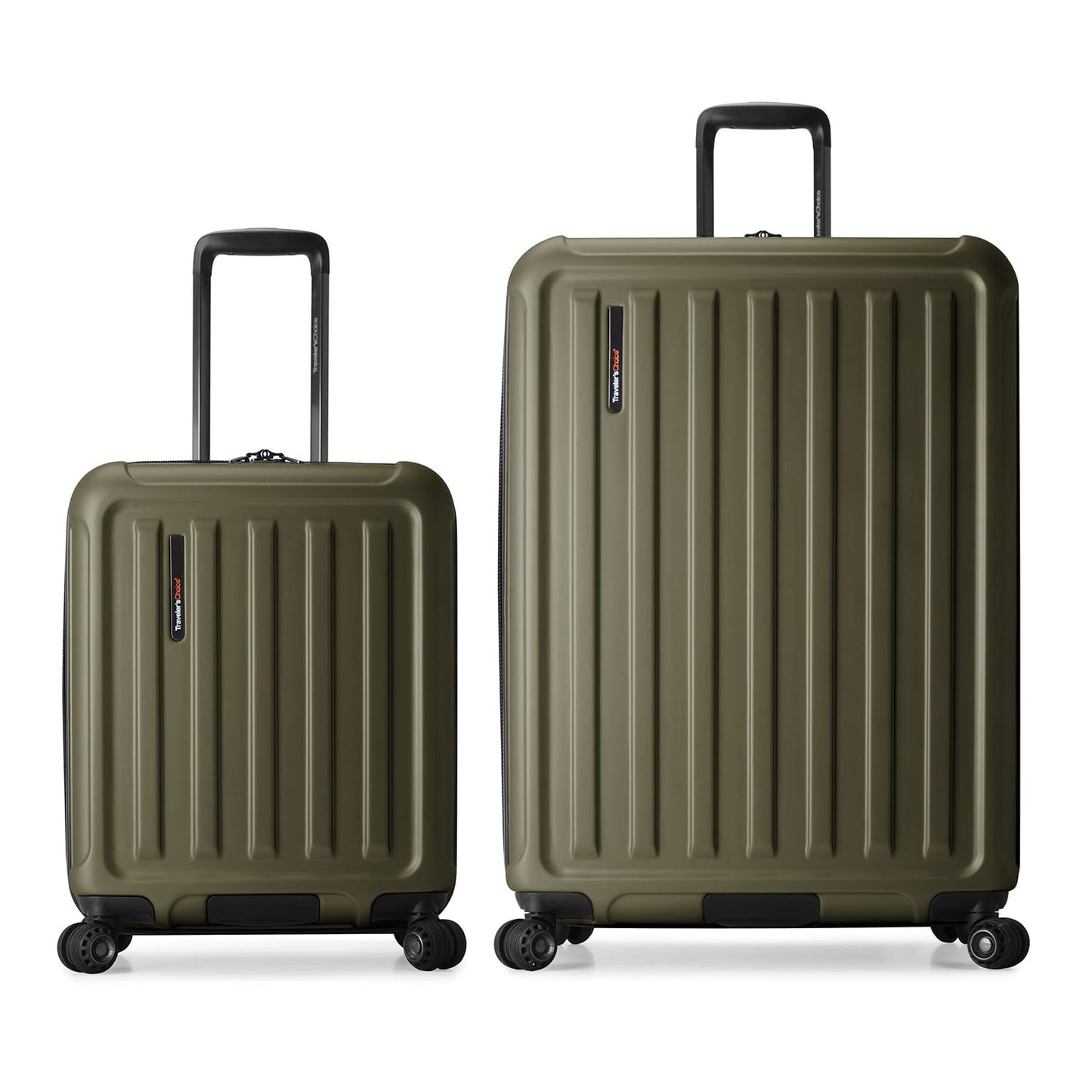 Traveler's Choice Art of Travel Hardside Expandable Luggage with Spinner Wheels, Green
