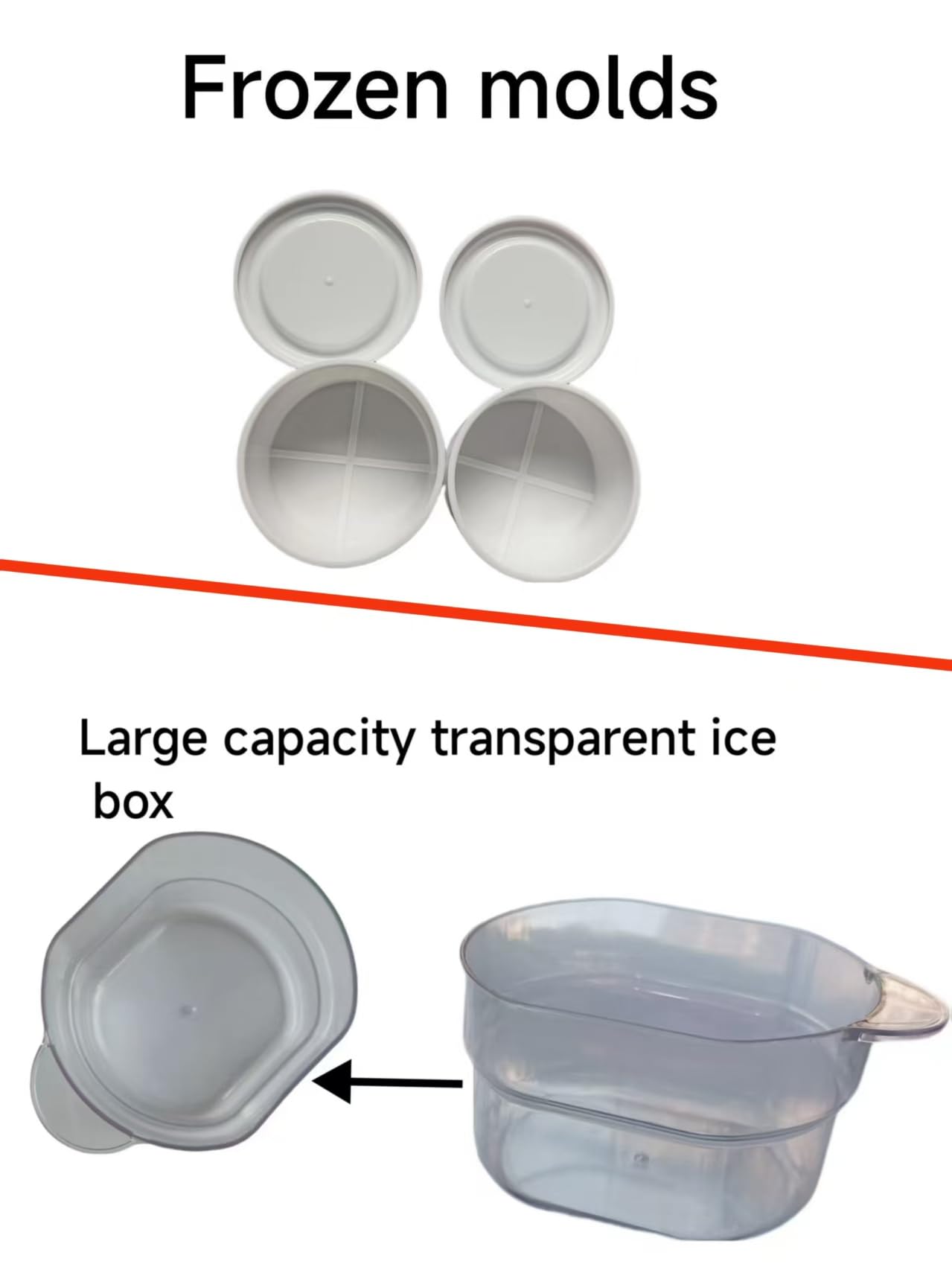 Jmwewowi Manual Ice Crusher, Portable Hand Crank Ice Grinder with Storage Container, White