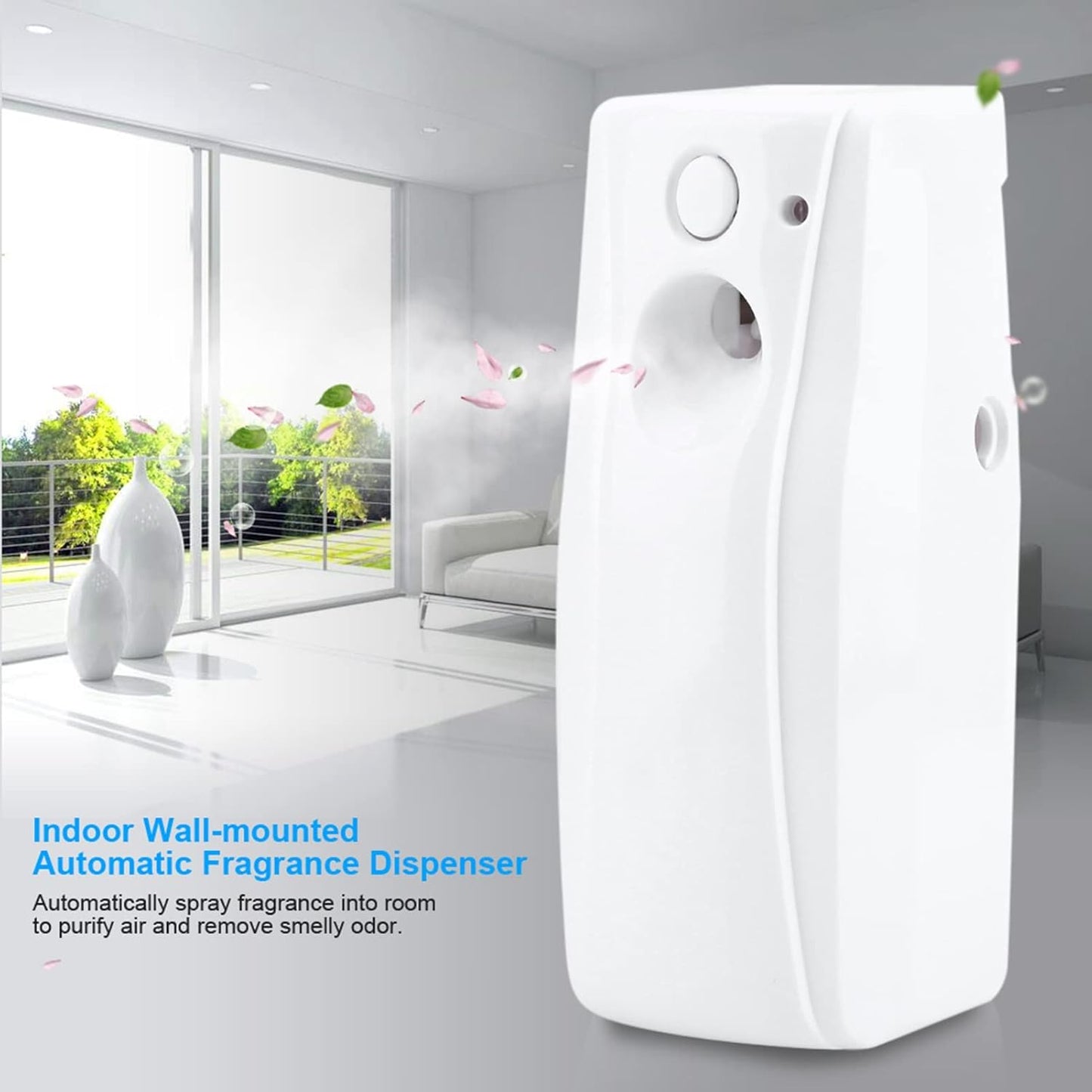 AYNEFY Automatic Air Freshener Aerosol Spray Dispenser with Light Sensor for Indoor Wall Mounted Household Appliances