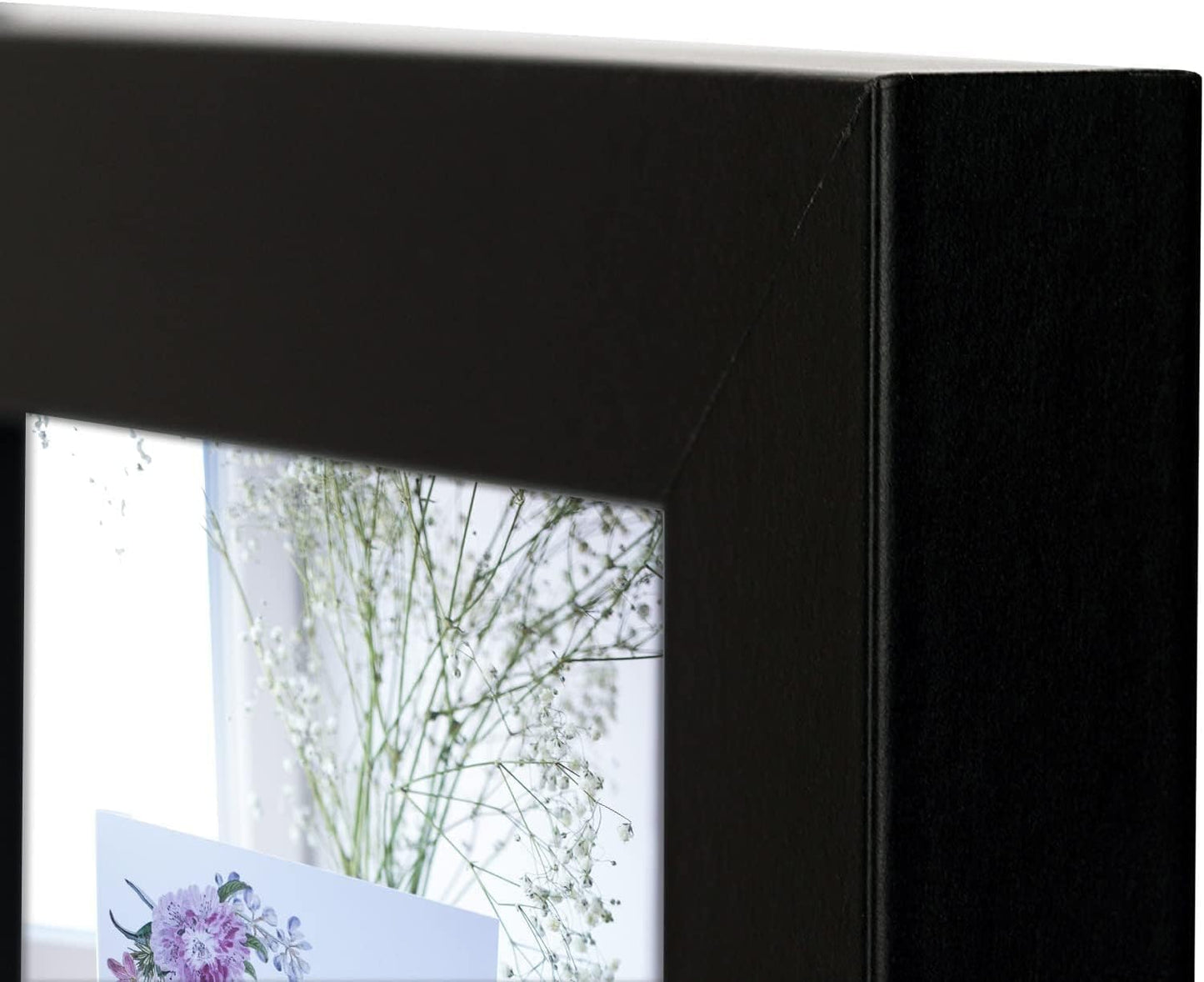 Frametory 4x6 Double Picture Frame Hinged Photo Frames for Desktop (Black, 4x6 Double)