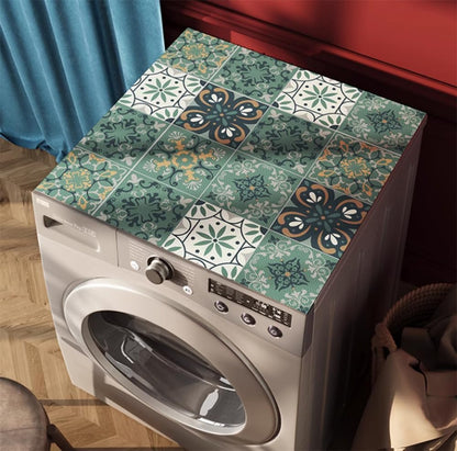 Colorful Diatomite Washer or Dryer Cover, Cute Dust-proof Mat for Laundry Machine, 23.6X23.6 in (Colorful-A)