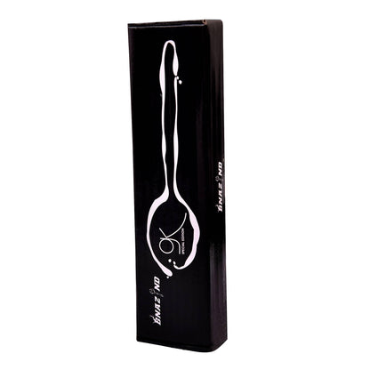 BNAZIND 2 Pack 8 inch Kunz Small Regular and Perforated Sauce Spoon Set | 18/10 Stainless Steel Silver Chef Spoon ideal for drizzling sauces, plating desserts, Dishwasher safe