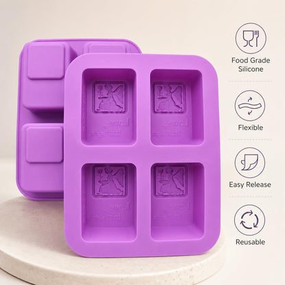 2 Pack Angel Silicone Soap Mold Rectangle Soap Making Mold Embossed Angel Silicone Mold Angel Girl Mold Rectangle Handmade Soap Mold for Soap Candle Lotion Bath Bombs Resin Wax Cake Chocolate Candy