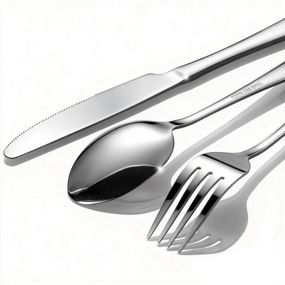 60-Piece Silverware Set for 20 - Stainless Steel Flatware Cutlery Set, Mirror Polished Flatware Set Include Forks Spoons Knives for Home Wedding Restaurant, Dishwasher Safe, Silver, 60 PCS