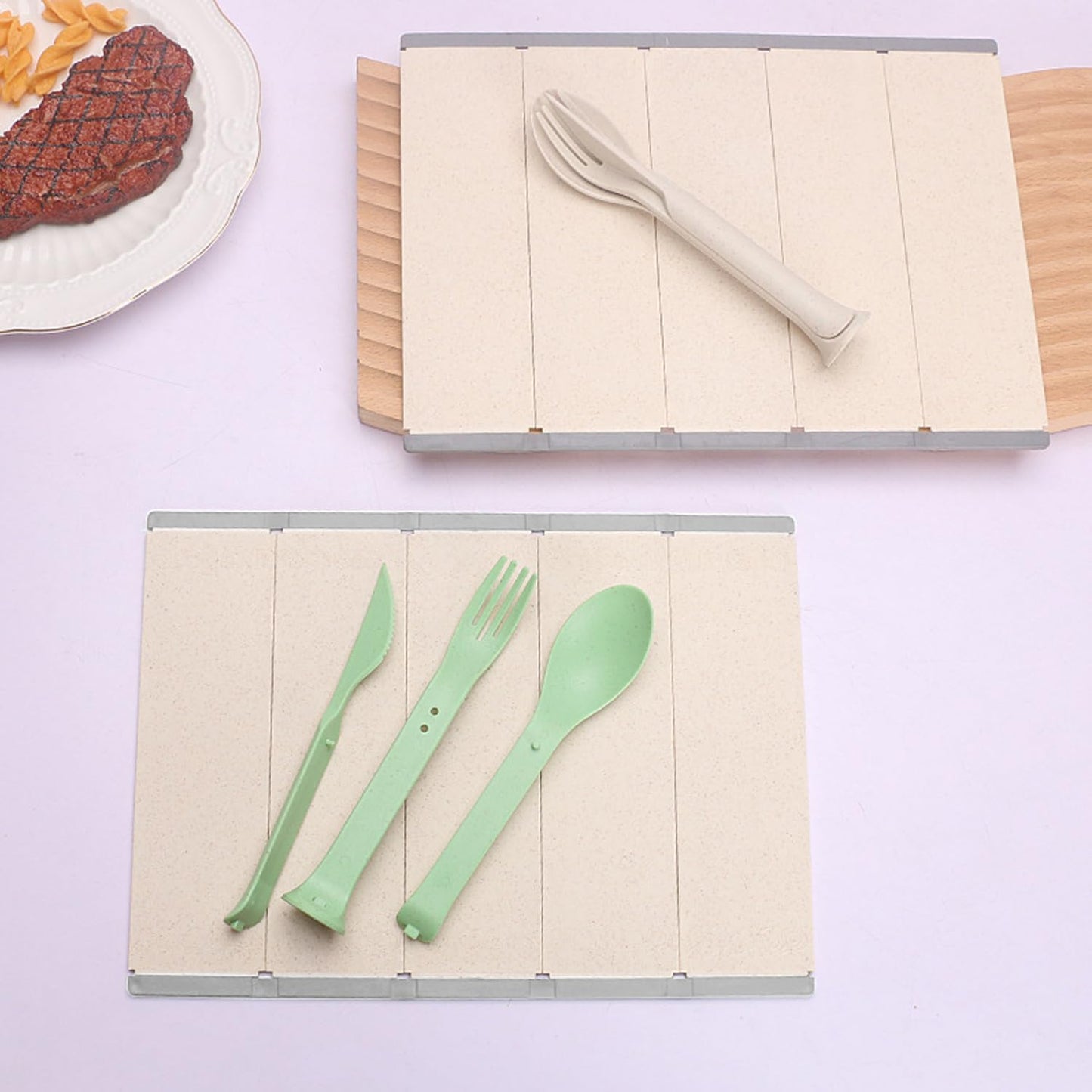 TOOPONE Small Cutting Board Set, 11 x 8 inches, Foldable Plastic Kitchen Boards for Food Prep