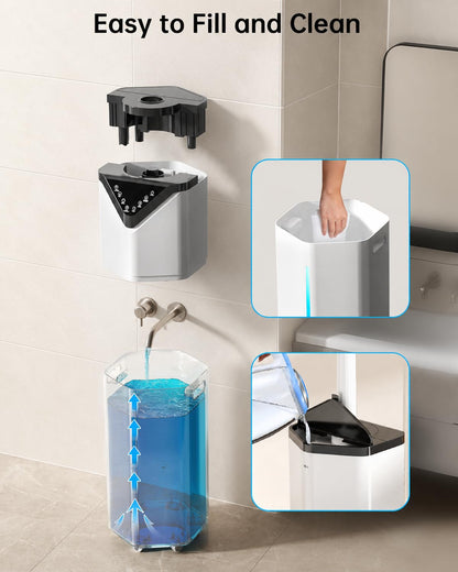 AERZY 5Gal Smart Humidifier Large Room up to 2800ft², 1000mL/h, APP & Remote Control, 180° Auto Rotating Nozzle, 24H Timer, 60H Supersized Cool Mist Humidifiers for Whole House Home Office Plants