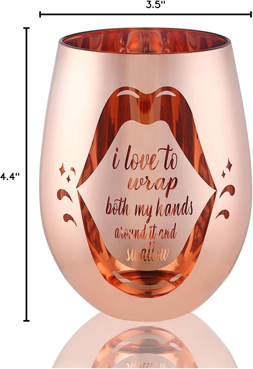 Naughty Bachelorette Gifts, Funny Gag Gifts for Women, I Love To Wrap Both My Hands Around It Wine Glass