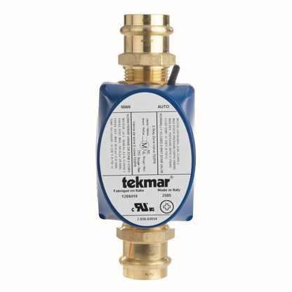 tekmar 703PR 2-Way Zone Valve | Normally Closed, Electro-Mechanical Actuation with End Switch, 1" Press Fitting, 24V AC Hydronic Heating & Cooling Systems