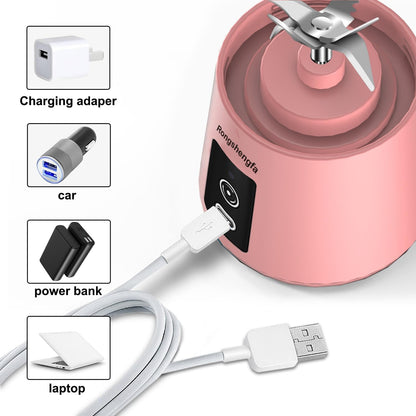 Portable Blender, Mini Personal Blender Bottles for Shakes and Smoothies, USB Rechargeable Cordless Electric Juicer Cup