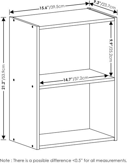 2-Tier Furinno Luder Bookcase / Book / Storage, Green/White