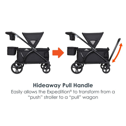 Baby Trend Expedition 2-in-1 Stroller Wagon Plus, Ultra Black