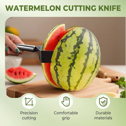 Watermelon Slicer, 2026 Stainless Steel Watermelon Cutter Tool for a Wide Variety Watermelon, Cantaloupe, Honeydew, and More, New Triangle Fruit Slicer Easily Slicing & Serving