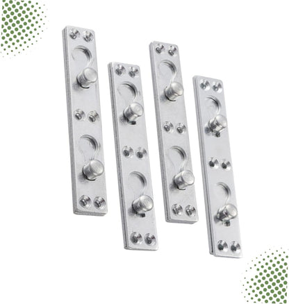 Holibanna 12 Pcs Bed Replacement Connectors, Hinge Hardware for Furniture Repair, Bed Rail Hanger Accessories
