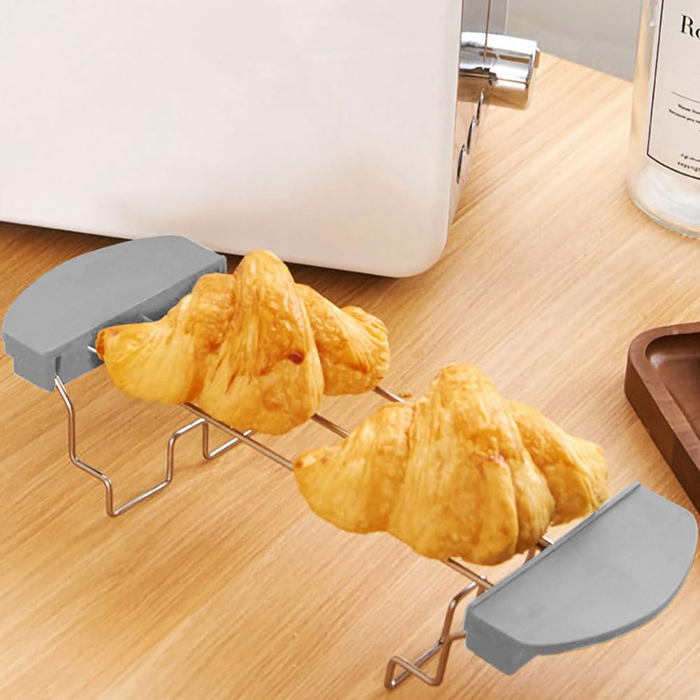 Kichvoe Toaster Warming Rack 2-Pack Stainless Steel Bread Slice Holder Sandwich Rack Universal Toast Machine Accessory Compact 10.23X3.62X0.78In Kitchen Use