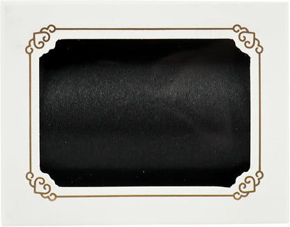 MEEDEE Black Satin Ribbon - Luxurious Double-Faced 3 Inch Wide | 10 Yards for Christmas & Halloween Decor
