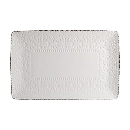 Pfaltzgraff Chateau Serve Platter, 14.25 Inch, Blue and White,Cream