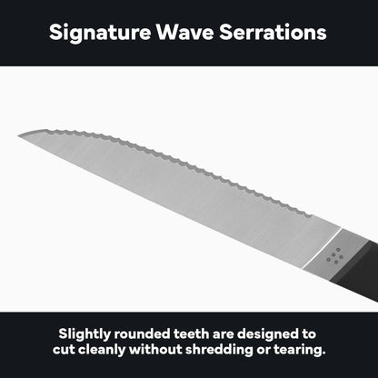 Misen Steak Knives Set of 4 - Precision Serrated Blades for Effortless Dining - Stainless Steel - Superior Cuts with Four Steak Knives Handles - Black