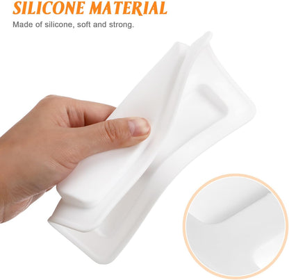 Zerodeko 2 Slice Toaster Cover, 2PCS Silicone Toaster Lid, Bread Machine Accessories (White)