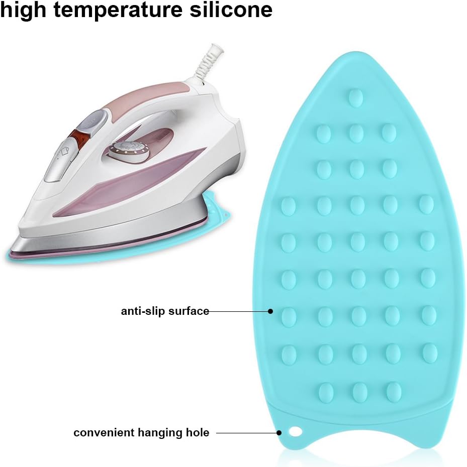 Yosoo Silicone Iron Hot Rest Pad Mat - Ironing Surface Stand Mat (Green)