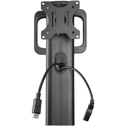 StarTech.com Mobile Workstation Cart with Monitor Mount, CPU/PC Holder, Keyboard Tray - Ergonomic Height Adjustable Desktop Cart - Rolling Mobile Standing Workstation on Wheels (WKSTNCART)