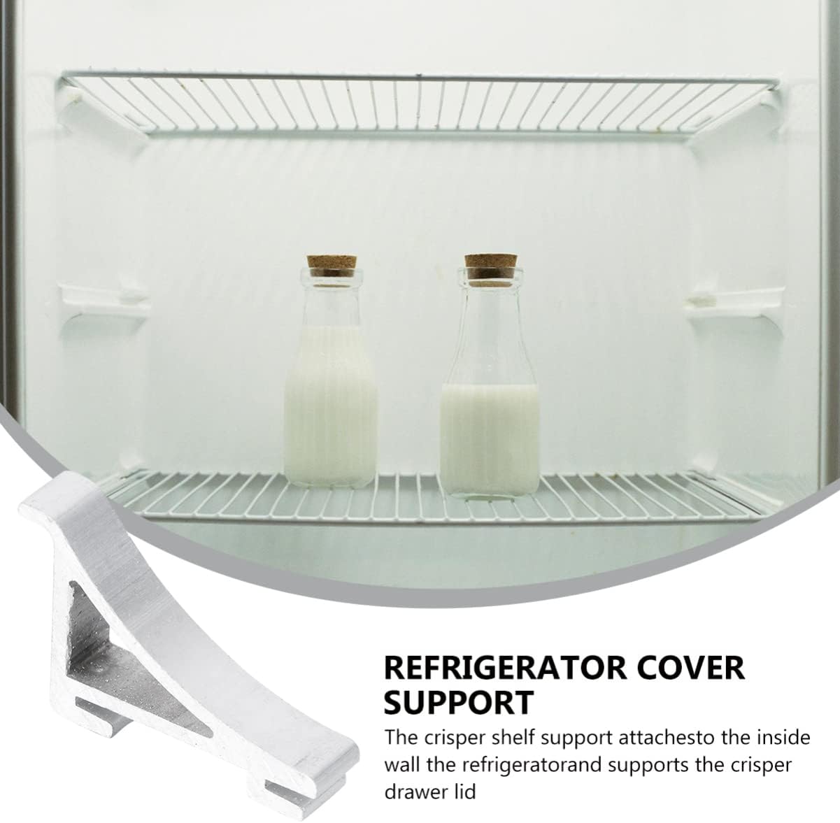Freezer Shelf Clips - 8PCS Aluminium Refrigerator Shelf Clips for Stable Support of Replacement Shelves Cabinet Cooler