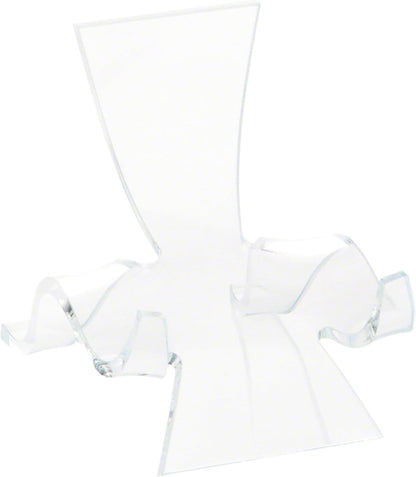 Plymor Clear Acrylic Wave Display Easel - 2.625" H x 2.25" W x 2.75" D for Pictures and Artwork